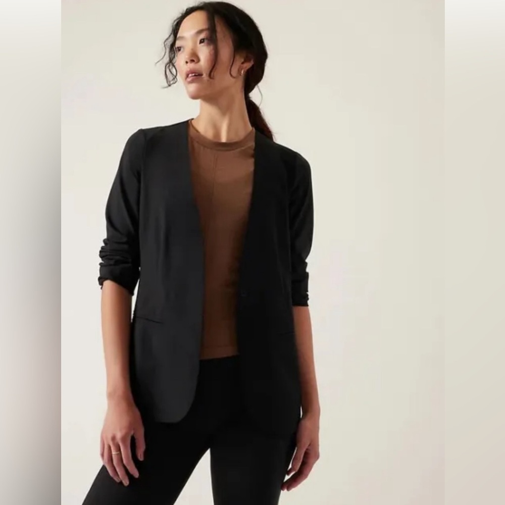 NWT Athleta Avenue Blazer Black 4